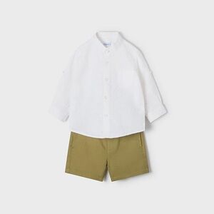 Mayoral Kids Set in White and Olive